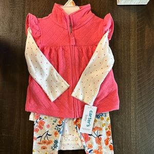 NWT 3 piece set 12 months girls set